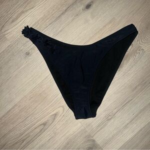 ASOS Black Floral Bikini Bottom Size 10 High Cut Swim Bottom Womens